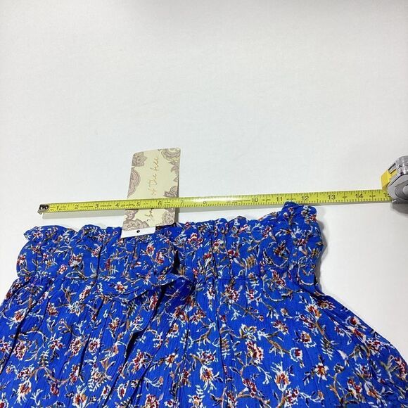 Band Of The Free Boho Wide Leg Pull On Pant Blue Floral XS NWT Band Of Gypsies - Picture 5 of 9